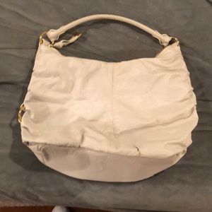 ANTONIO MELANIE WHITE LEATHER TOTE